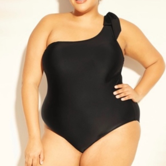 ONE LEFT! KONA SOL Black 1 Piece Plus Swimsuit 18W - Picture 2 of 8